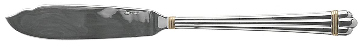 Aria Gold (Sterling, Gold Accent) Individual Solid Fish Knife by Christofle France-1