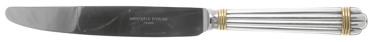 Aria Gold (Sterling, Gold Accent) Knife-New French/Hollow by Christofle France-1