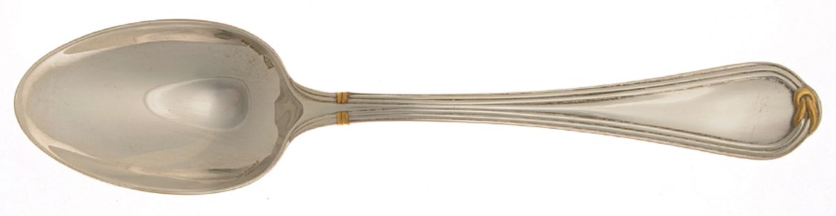 Oceana Gold (Sterling) European Place/Oval Soup Spoon by Christofle France-1