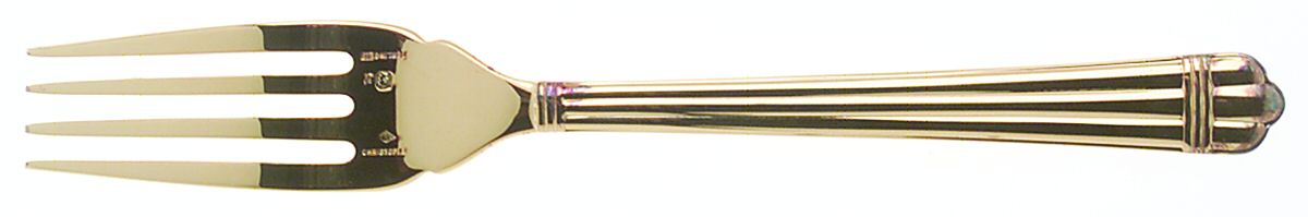 Golden Aria (Sterilng) Individual Solid Fish Fork by Christofle France-1