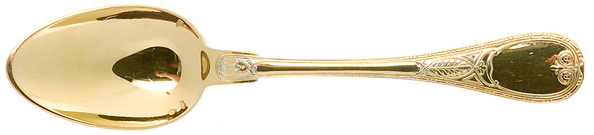 Golden Brienne (Gold Vermeil) Five O'Clock Teaspoon by Christofle France-1
