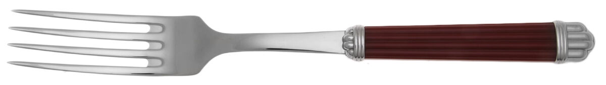 Aria-Bordeaux (Burgundy) Solid Serving Fork by Christofle France-1