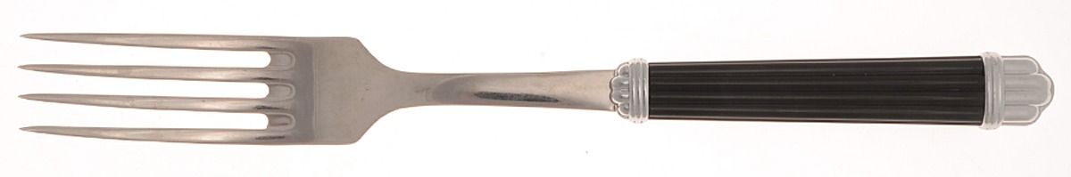 Aria-Black (Stainless) Solid Serving Fork by Christofle France-1