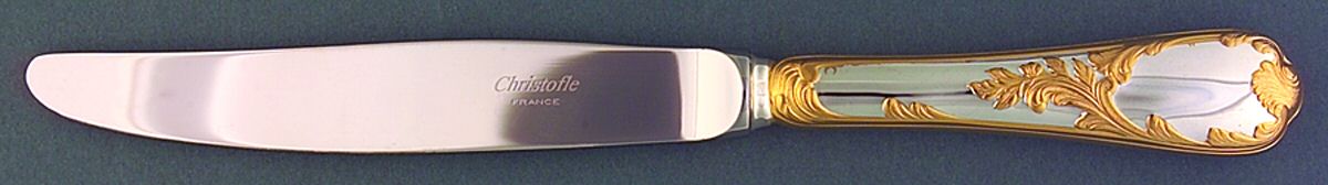 Marly (Silverplate, Gold Accents) Modern Hollow Knife by Christofle France-1