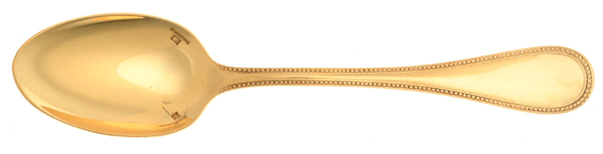 Perles (Gold Electroplate) Teaspoon by Christofle France-1