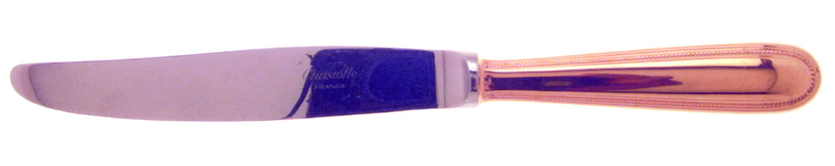 Perles (Gold Electroplate) Modern Hollow Knife by Christofle France-1
