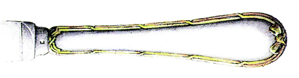 Rubans (Silverplate, Gold Accent) Modern Hollow Knife by Christofle France-1