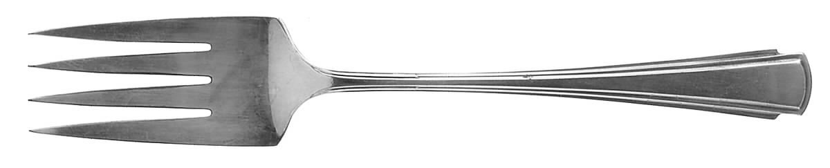 CLM2 (Silverplate) Medium Solid Cold Meat Serving Fork by Cheltenham & Co Ltd-1