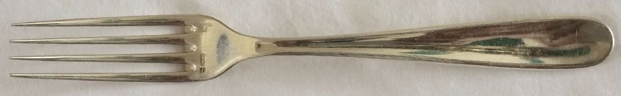 Dax (Silverplate) Fork by Christofle France-1
