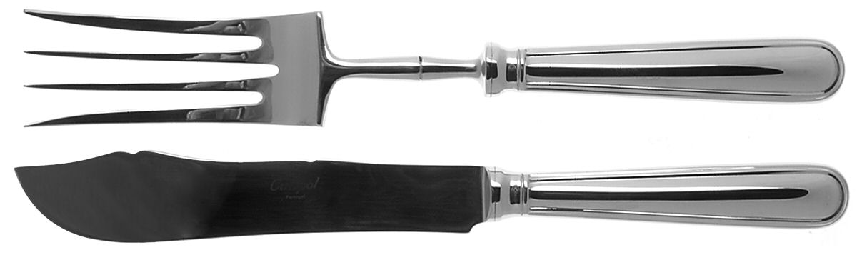 Sevigne (Stainless) 2 Piece Large Solid Fish Serving Set by Cutipol-1