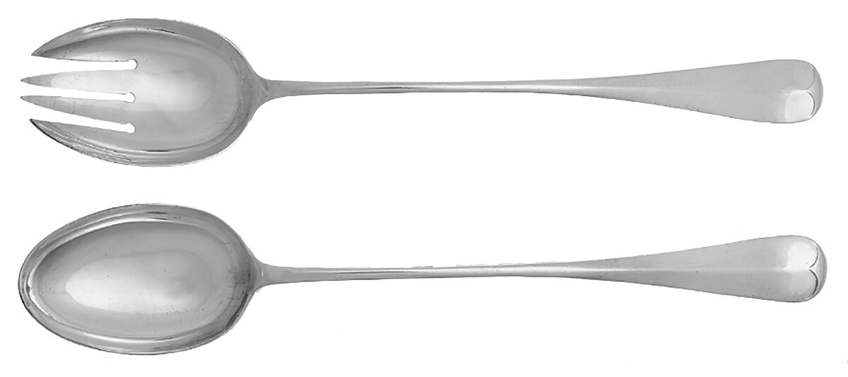 Queen Anne (Silverplate) (2 Pc) Solid Buffet Serving Set by Cooper Bros & Sons-1