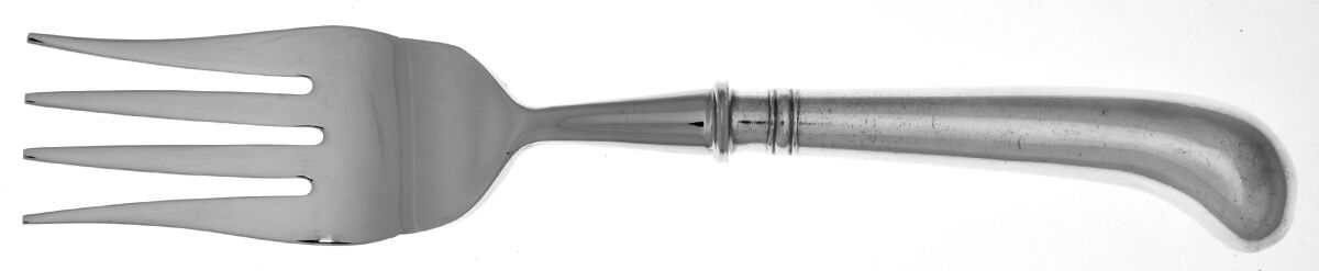 Queen Anne (Silverplate) Cold Meat Fork Large, Stainless Tines HC by Cooper Bros & Sons-1