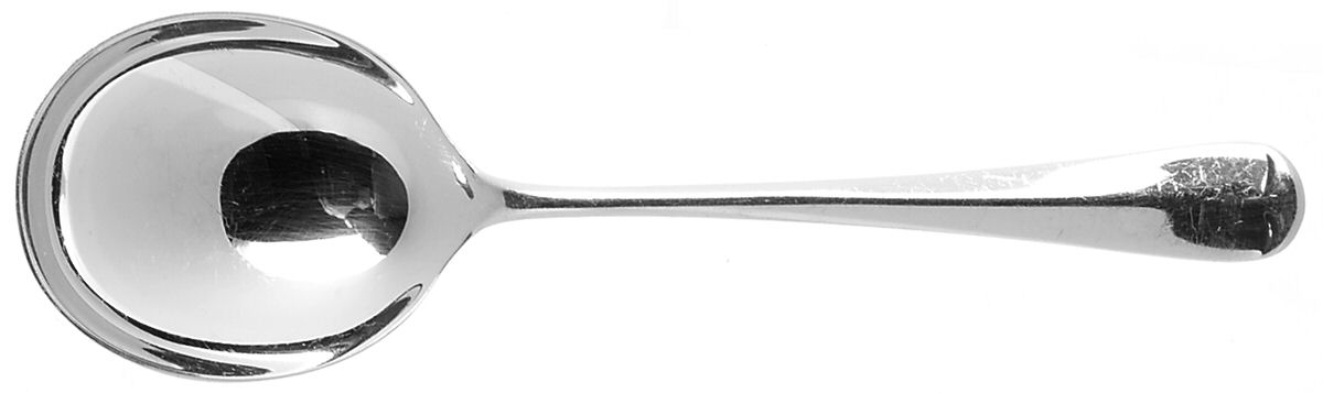 Queen Anne (Silverplate) Round Bowl Soup Spoon (Cream Soup) by Cooper Bros & Sons-1