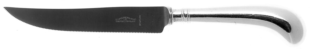 Queen Anne (Silverplate) Individual Pistol Handle Steak Knife by Cooper Bros & Sons-1