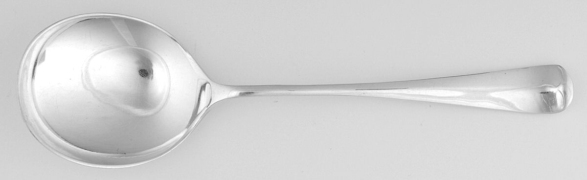 Queen Anne (Silverplate) Round Bowl Soup Spoon (Gumbo) by Cooper Bros & Sons-1