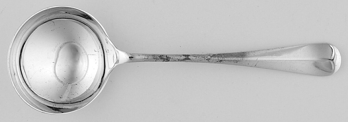 Queen Anne (Silverplate) Round Bowl Soup Spoon (Bouillon) by Cooper Bros & Sons-1