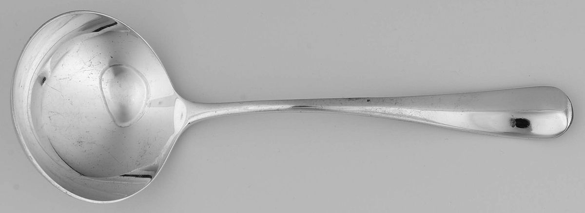 Queen Anne (Silverplate) Solid Piece Cream Ladle by Cooper Bros & Sons-1