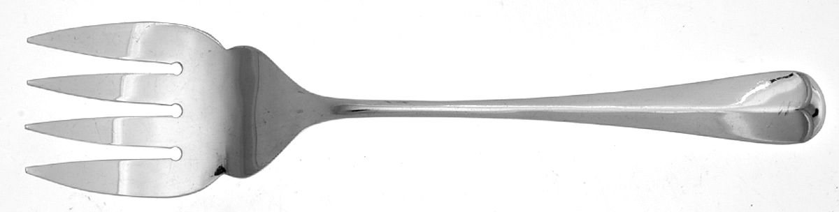 Queen Anne (Silverplate) Small Solid Cold Meat Serving Fork by Cooper Bros & Sons-1