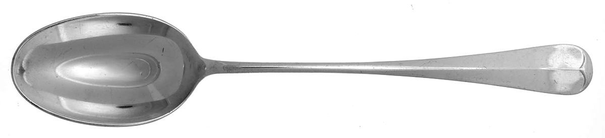 Queen Anne (Silverplate) Large Solid Dressing Spoon by Cooper Bros & Sons-1