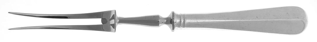 Queen Anne (Silverplate) Large Stainless-Prong Roast Carving Fork by Cooper Bros & Sons-1