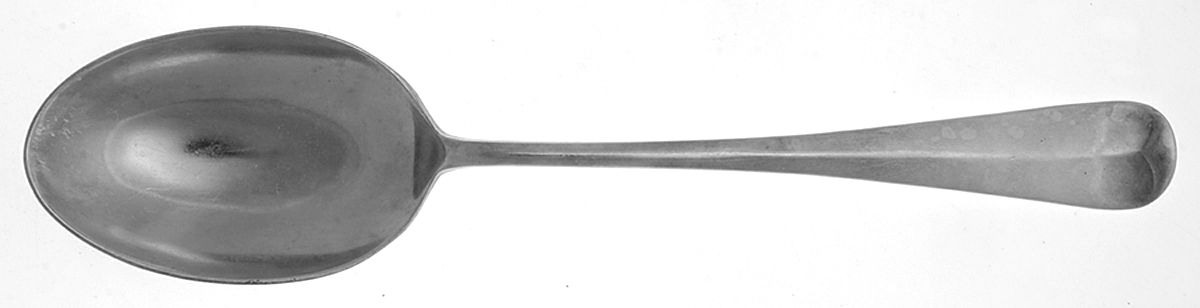 Queen Anne (Silverplate) Solid Serving Spoon by Cooper Bros & Sons-1