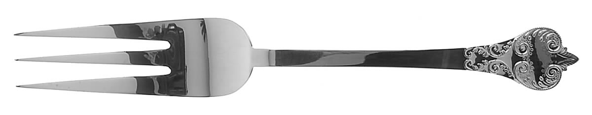 William & Mary (Sterling) Large Solid Cold Meat Serving Fork by CJ Vander-1