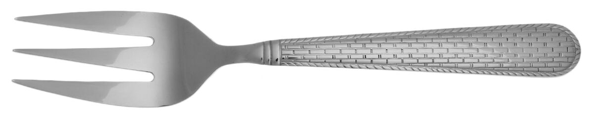 Geometric (Stainless) Medium Solid Cold Meat Serving Fork by Cambridge Silver-1