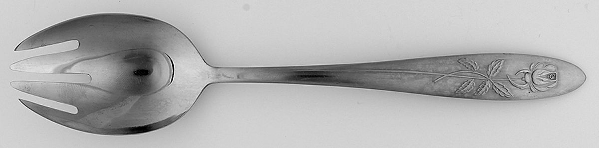 Rose (Stainless) Pierced Tablespoon (Serving Spoon) by Cathedral-1