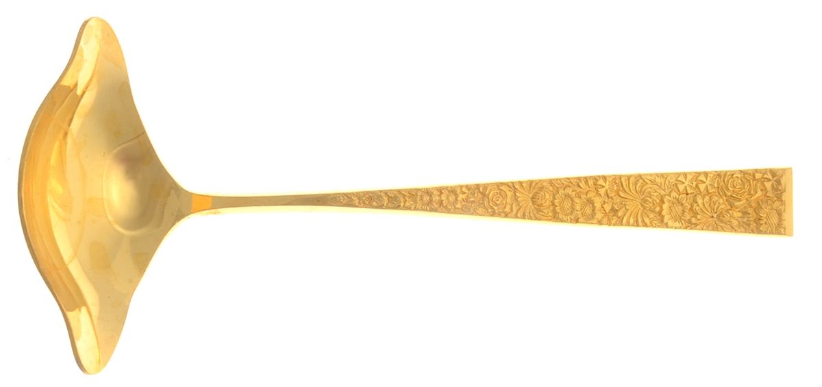 Golden Fresco (Gold Electroplate) Solid Gravy Ladle by Cosmos Products Company-1