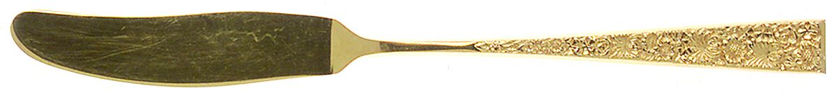 Golden Fresco (Gold Electroplate) Flat Handle Master Butter Knife by Cosmos Products Company-1