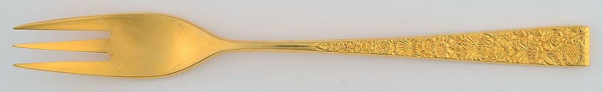 Golden Fresco (Gold Electroplate) Cocktail/Seafood Fork by Cosmos Products Company-1