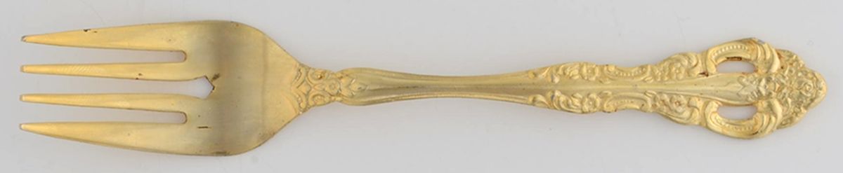 CUS18 (Gold Electroplate) Individual Salad Fork by Customcraft-1