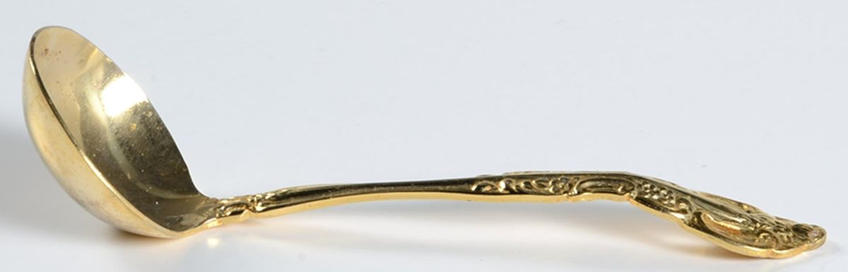 CUS18 (Gold Electroplate) Solid Gravy Ladle by Customcraft-1