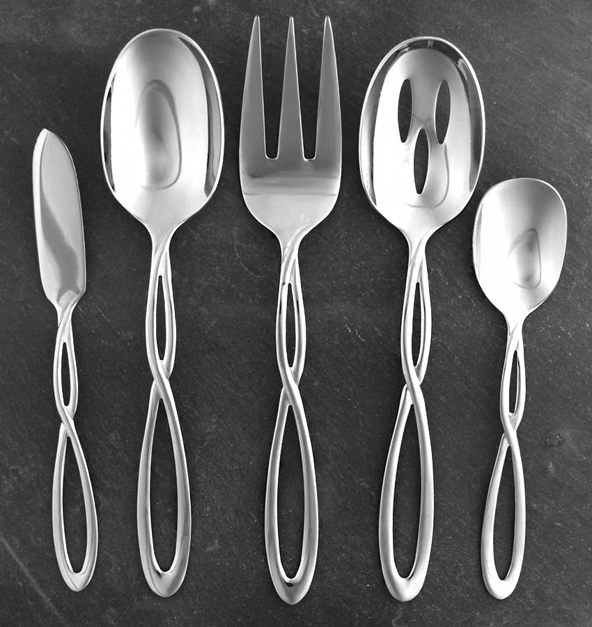 Allusion-Infinity (Stainless) 5 Piece Hostess Set by Cambridge Silver-1