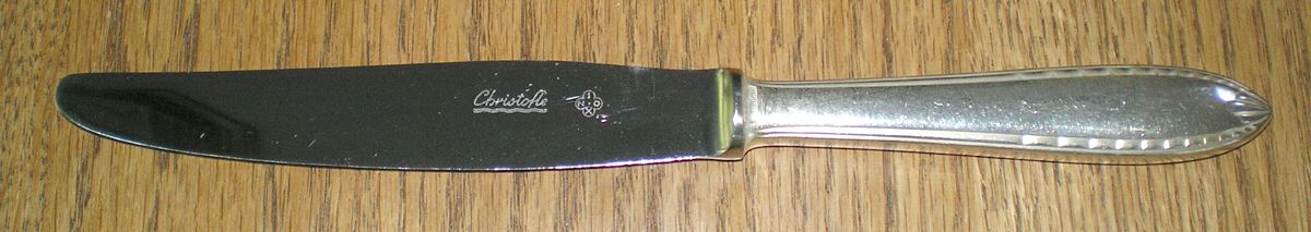CTF22 (SILVERPLATE, DATE UNKNOWN) Modern Hollow Knife by Christofle France-1