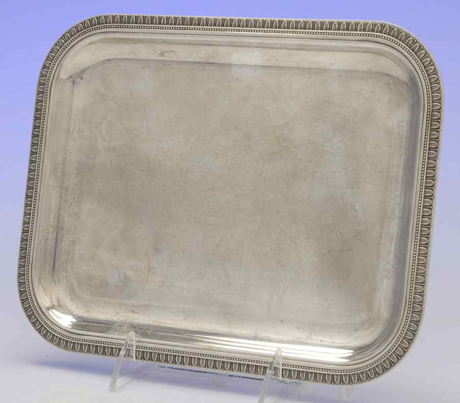 Malmaison-Beauharnais (Silverplate, Hollowware) 10" Rectangular Tray by Christofle France-1