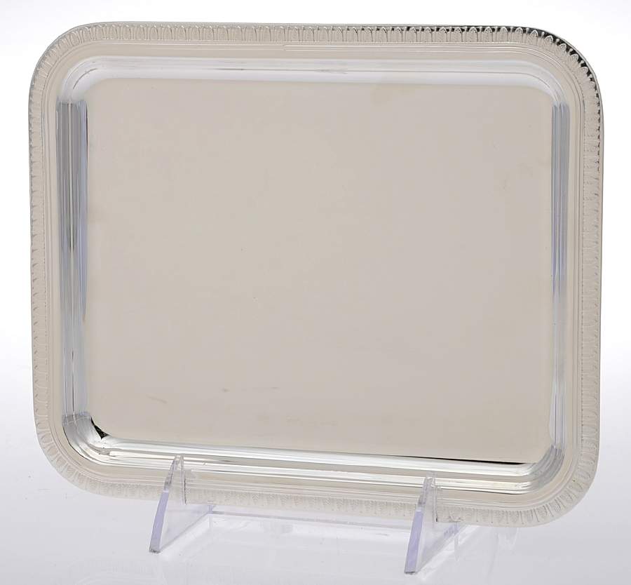 Malmaison-Beauharnais (Silverplate, Hollowware) 8" Rectangular Tray by Christofle France-1