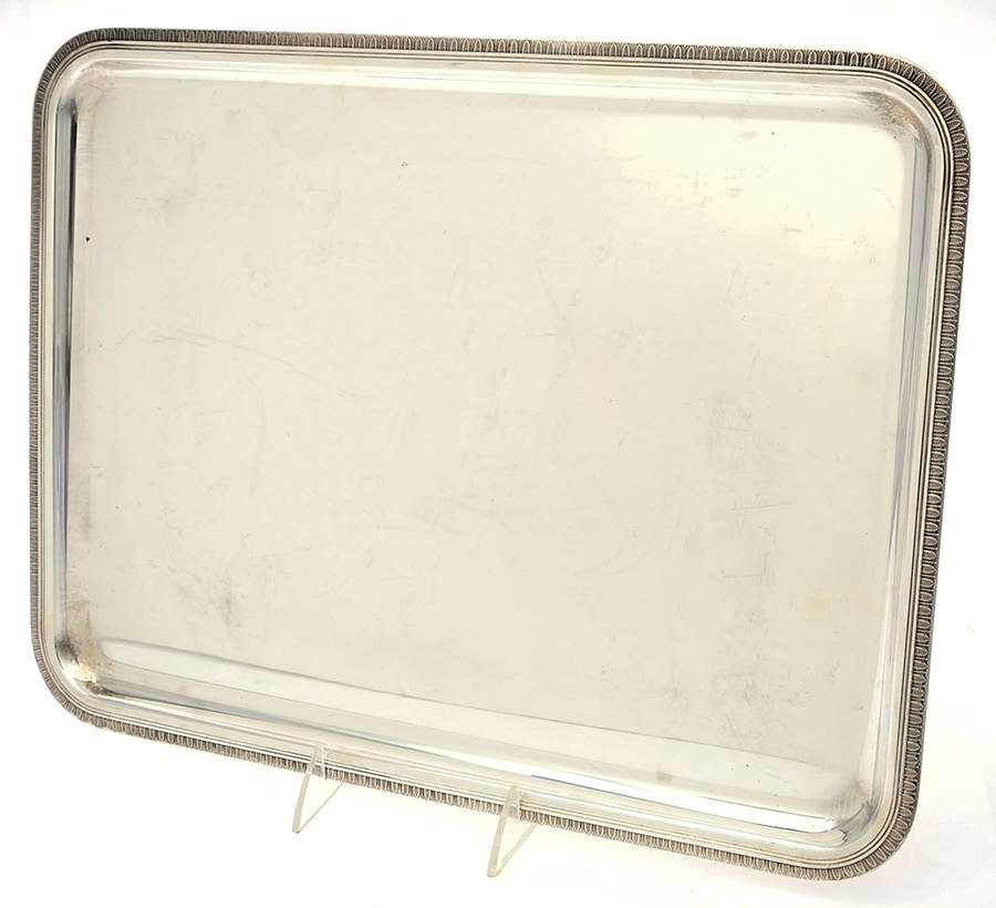 Malmaison-Beauharnais (Silverplate, Hollowware) 16" Rectangular Tray by Christofle France-1