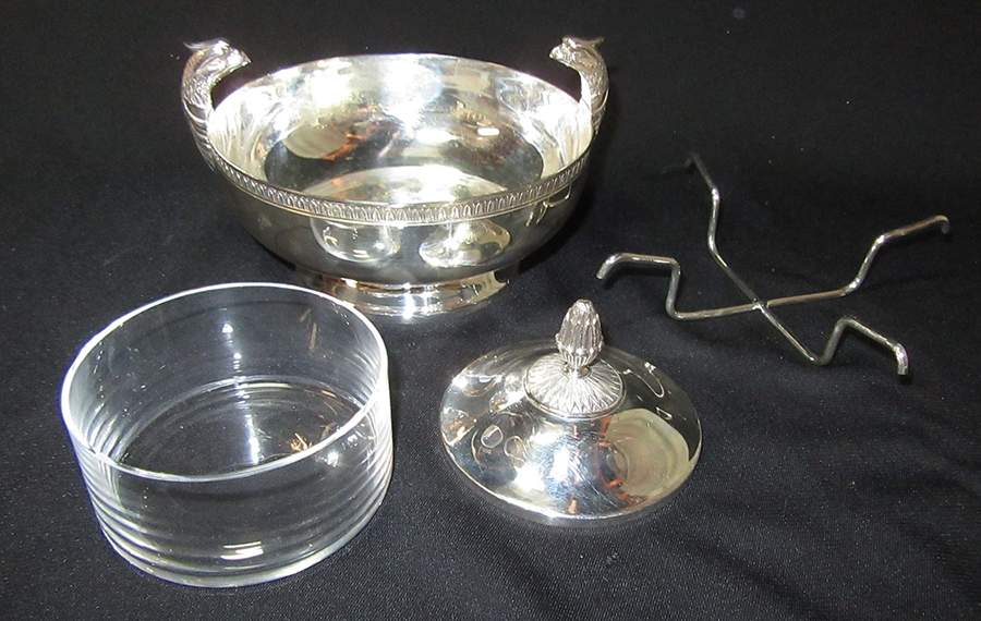 Malmaison-Beauharnais (Silverplate, Hollowware) 4 Piece Caviar Serving Set by Christofle France-1