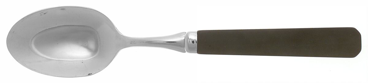 Hudson Ebony (Stainless) Place/Oval Soup Spoon by Calvin Klein-1