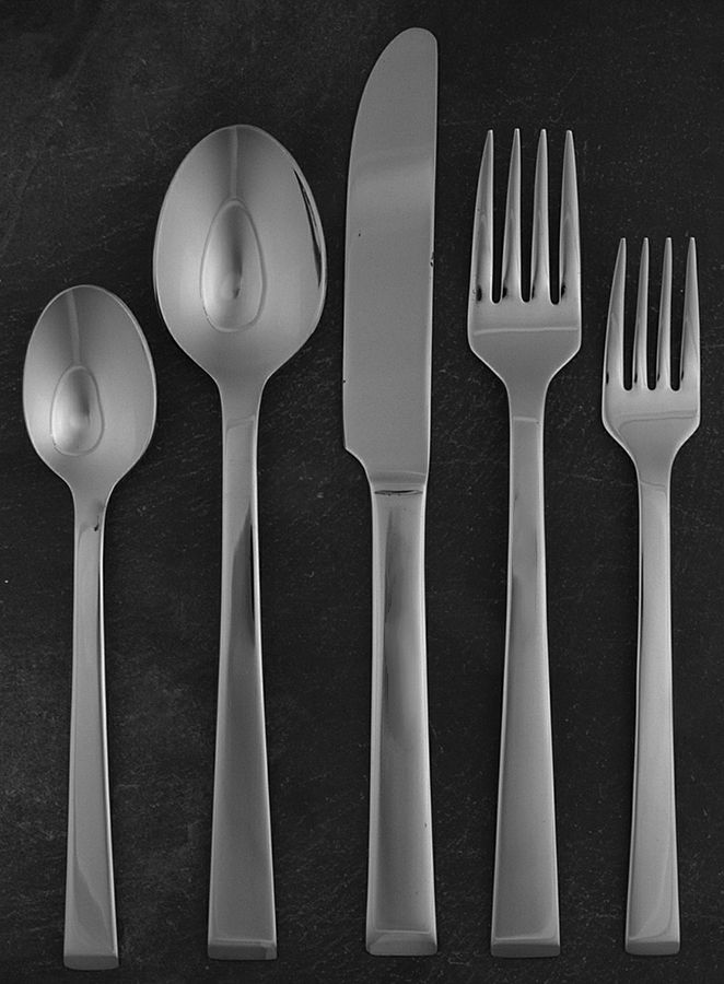 York (Stainless) 5 Piece Place Setting by Calvin Klein-1