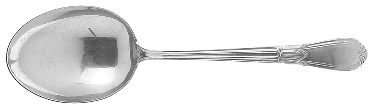 Troubadour (Sterling, 1950-1932, No Monograms) Medium Solid Berry/Casserole Spoon by Concord-1