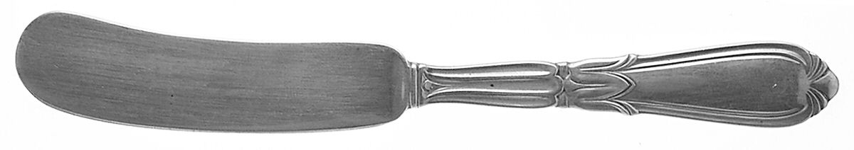 Troubadour (Sterling, 1950-1932, No Monograms) Flat Handle Butter Spreader by Concord-1