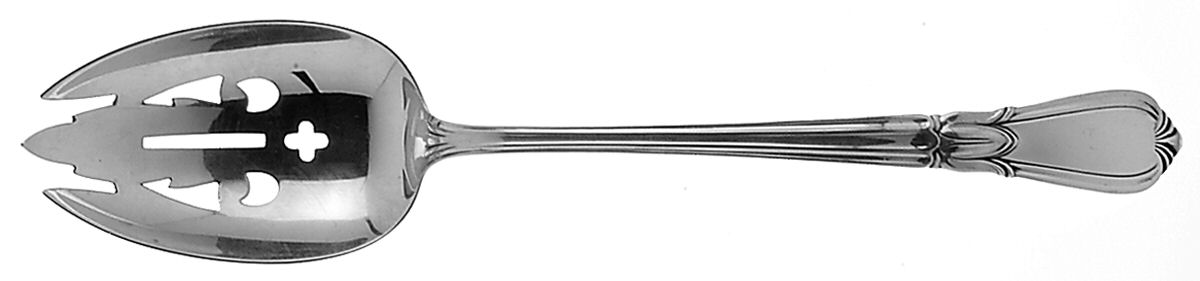 Troubadour (Sterling, 1950-1932, No Monograms) Pierced Tablespoon (Serving Spoon) by Concord-1