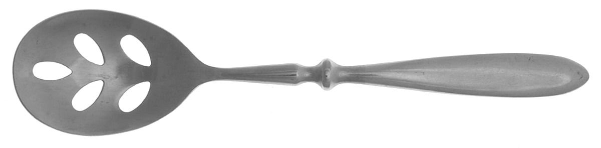 Townhouse (Stainless, Satin) Pierced Solid Serving Spoon by Cambridge Silver-1