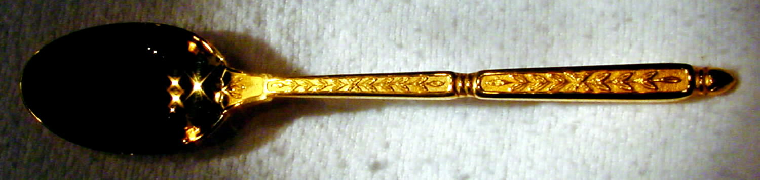 Natacha (Gold Electroplate) Iced Tea Spoon by Christofle France-1