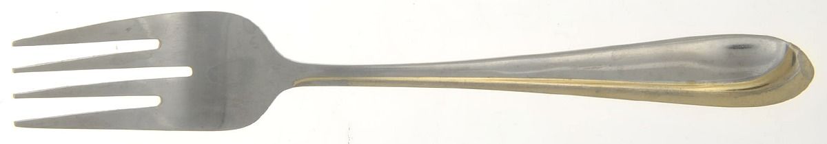 Compliment (Stainless, Gold Accent) Individual Salad Fork by Cambridge Silver-1