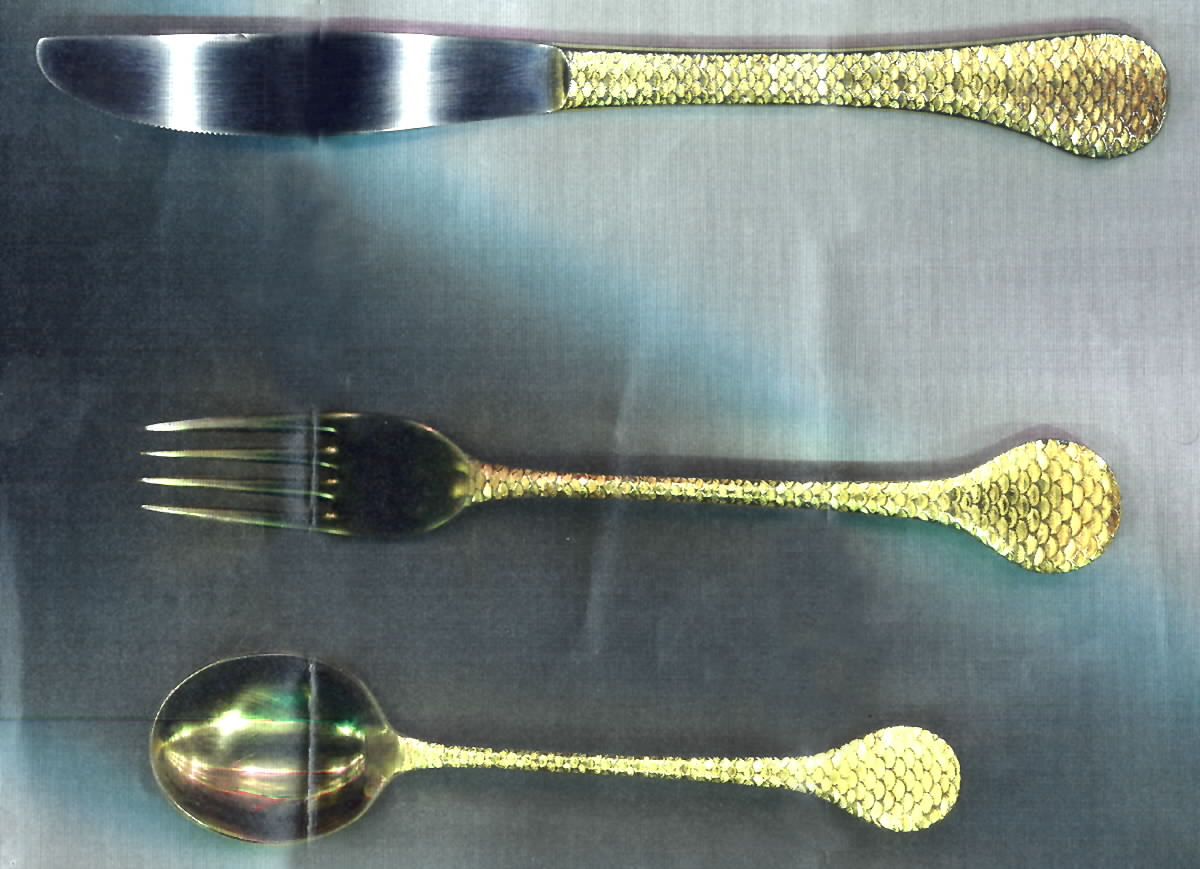 CSM49 (GOLD ELECTROPLATE) Fork by Cosmos Products Company-1