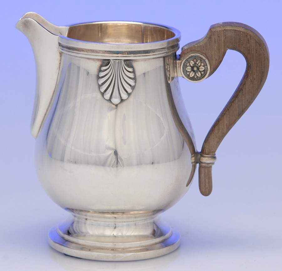 Vendome (Silverplate, Hollowware) Creamer with Brown Handle by Christofle France-1