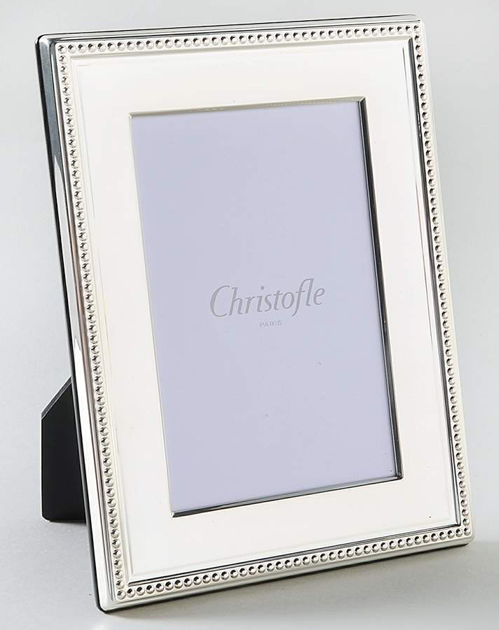 Perles (Silverplate, Hollowware) Frame-Holds 4" X 6" Picture by Christofle France-1
